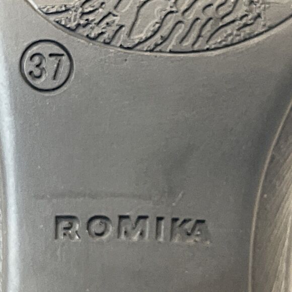 ROMIKA NEW Daisy Black Leather Slip On Booties Shoes Heeled Boho Eu 37 US 6-6.5 - Picture 13 of 13